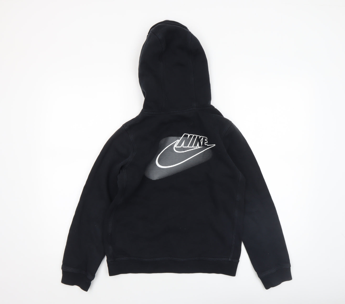 Nike Boys Black Pullover Hoodie M (10-11 Years) Fleece Logo Sportswear