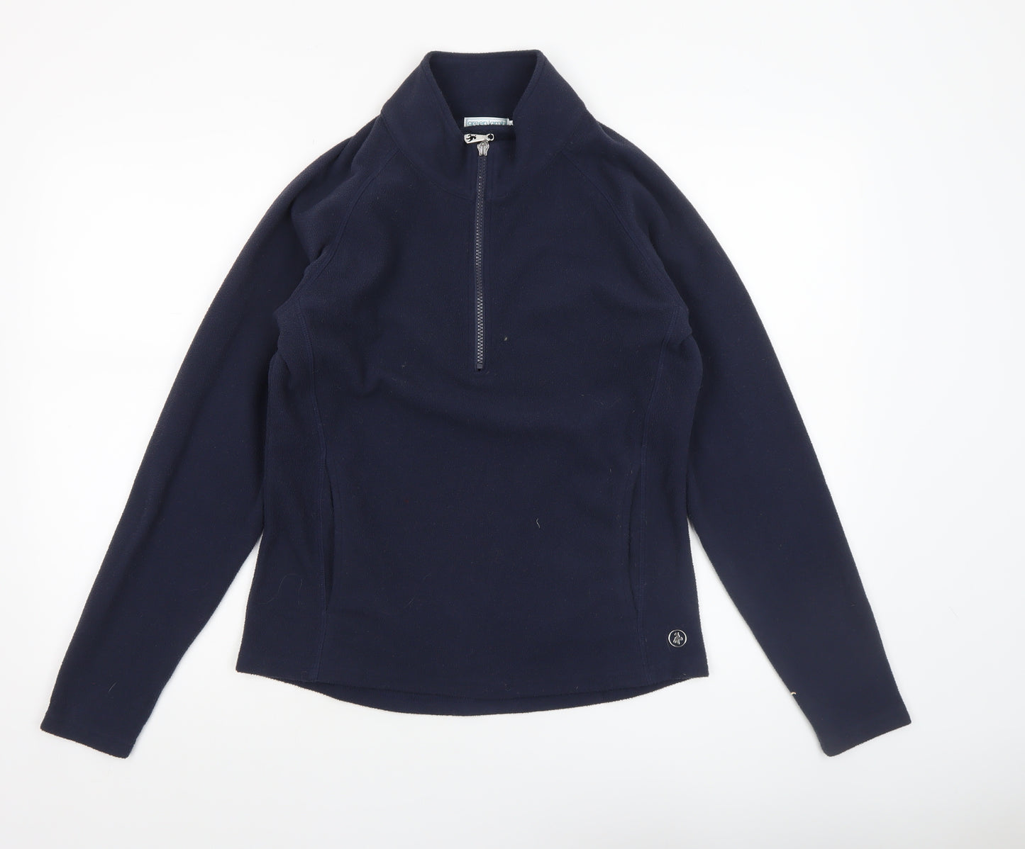 Green Lamb Women's Navy 1/2 Zip Fleece Pullover Sweatshirt UK 12