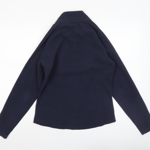 Green Lamb Women's Navy 1/2 Zip Fleece Pullover Sweatshirt UK 12
