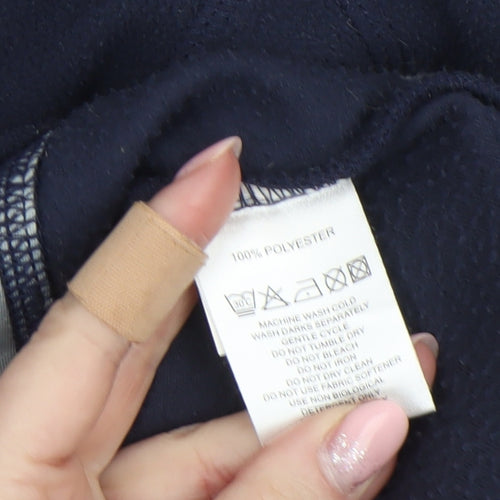 Green Lamb Women's Navy 1/2 Zip Fleece Pullover Sweatshirt UK 12