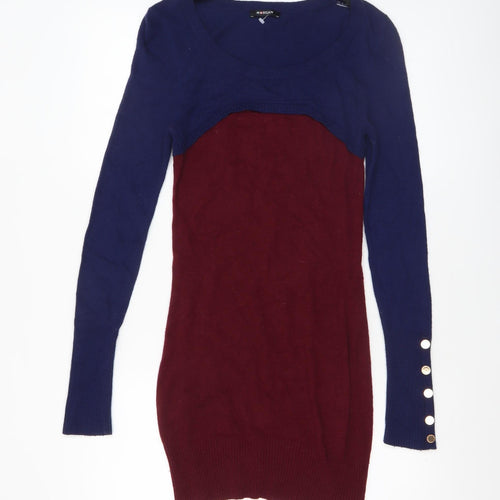 Morgan Women’s Multicoloured Slim Fit Knit Jumper Size 8