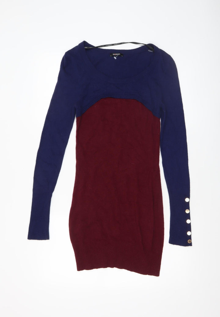 Morgan Women’s Multicoloured Slim Fit Knit Jumper Size 8