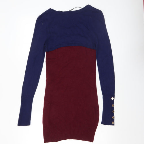 Morgan Women’s Multicoloured Slim Fit Knit Jumper Size 8