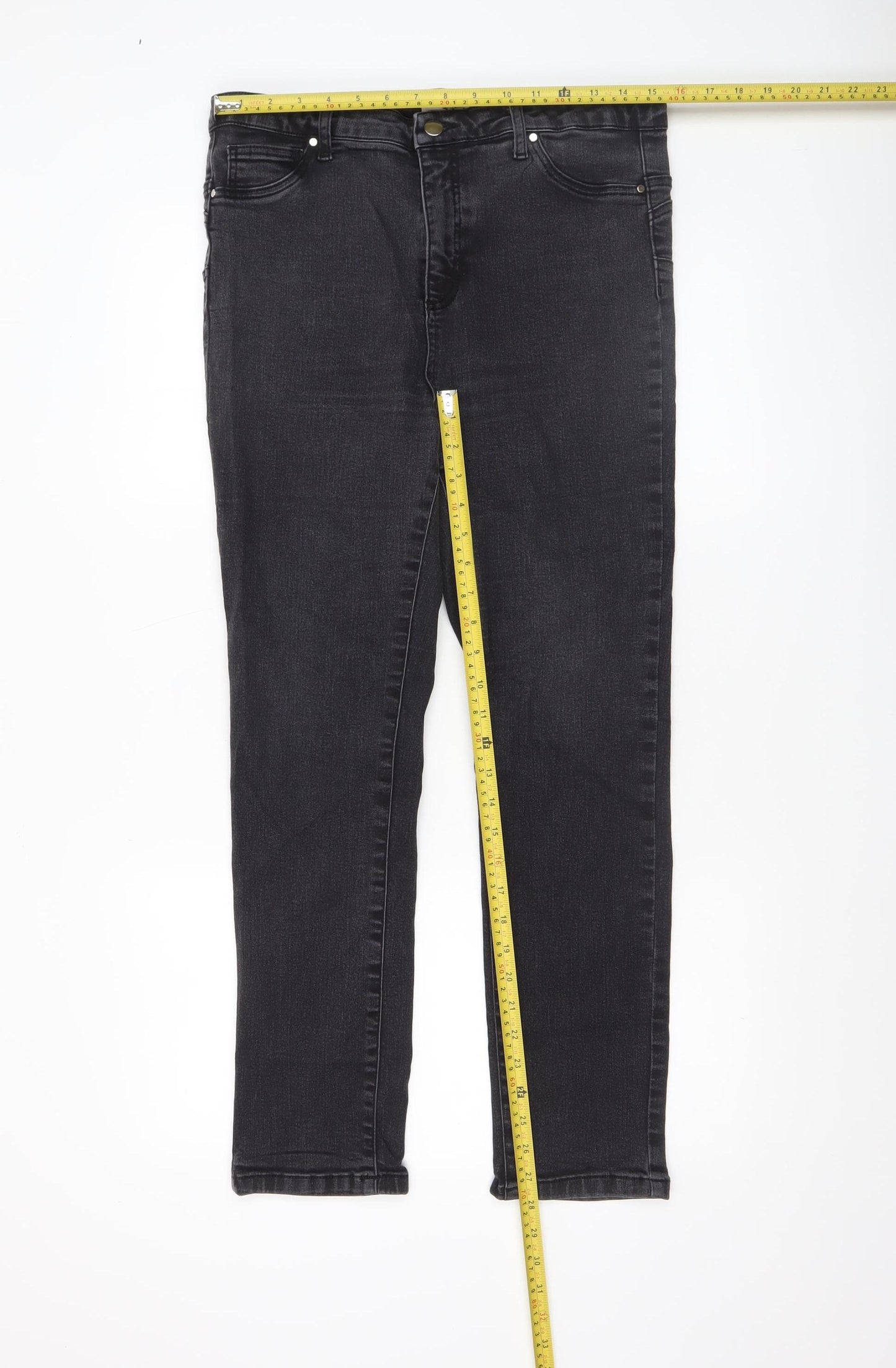 Gallery Women Black Skinny Jeans Size 16 Slim Fit Stretch Denim