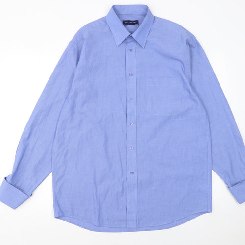 Debenhams Men's Blue Long Sleeve Classic Fit Dress Shirt 16in 41cm