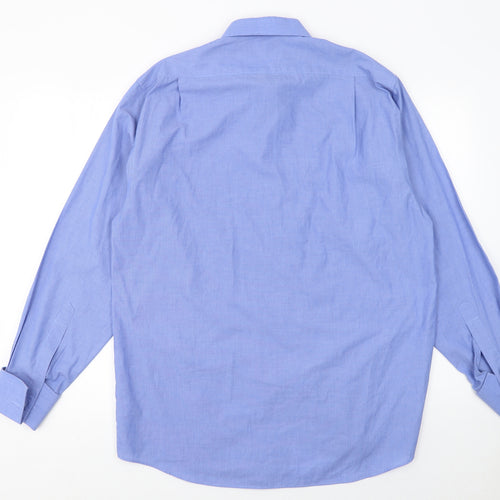 Debenhams Men's Blue Long Sleeve Classic Fit Dress Shirt 16in 41cm