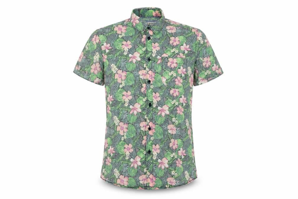 Jack & Jones Originals Men's Multicoloured Floral Short Sleeve Cotton Shirt Size S