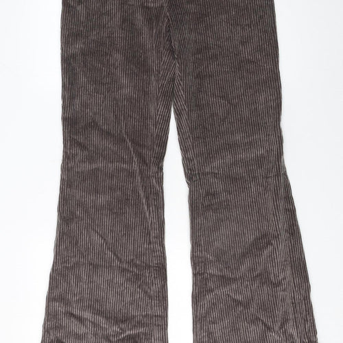 Madlan Jeans Women's Brown Corduroy Flared Trousers Size L