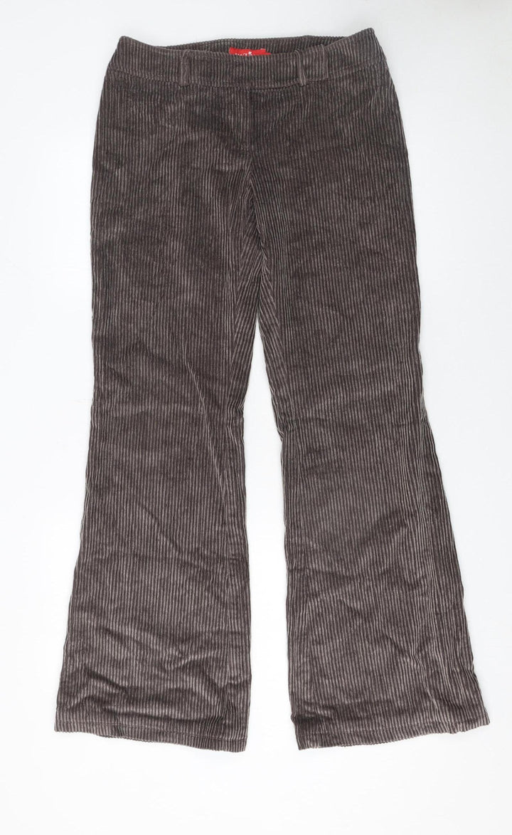 Madlan Jeans Women's Brown Corduroy Flared Trousers Size L