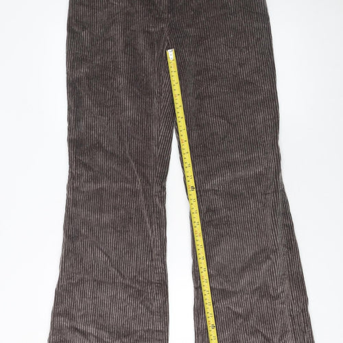 Madlan Jeans Women's Brown Corduroy Flared Trousers Size L