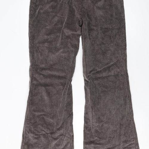 Madlan Jeans Women's Brown Corduroy Flared Trousers Size L