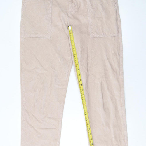 ASOS DESIGN Women’s Beige Cotton Chino Trousers Size 14