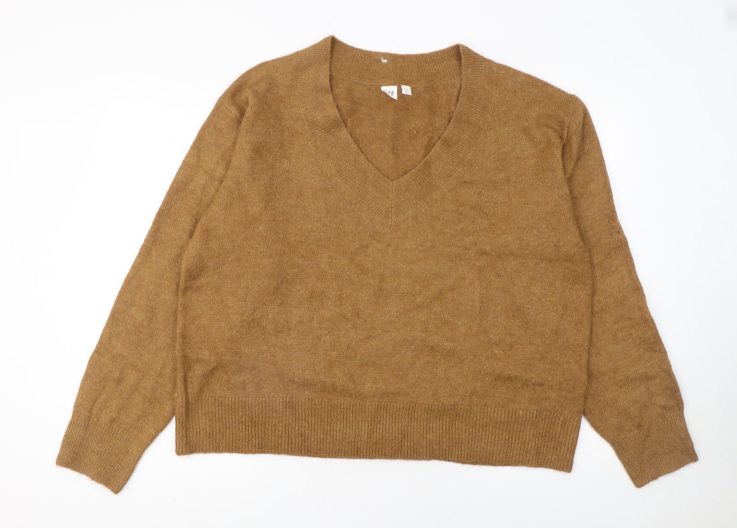 GAP Women’s Brown V-Neck Knit Jumper XL