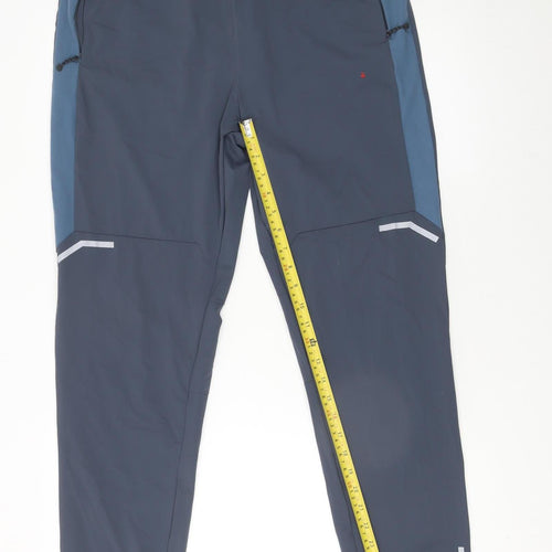Technicals Men Blue Jogger Trousers Medium Nylon Stretch Outdoor Performance