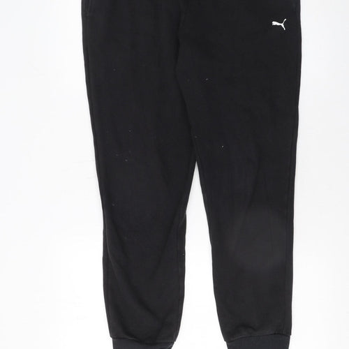 Puma Womens Black M Joggers Sweatpants Cotton Blend Casual