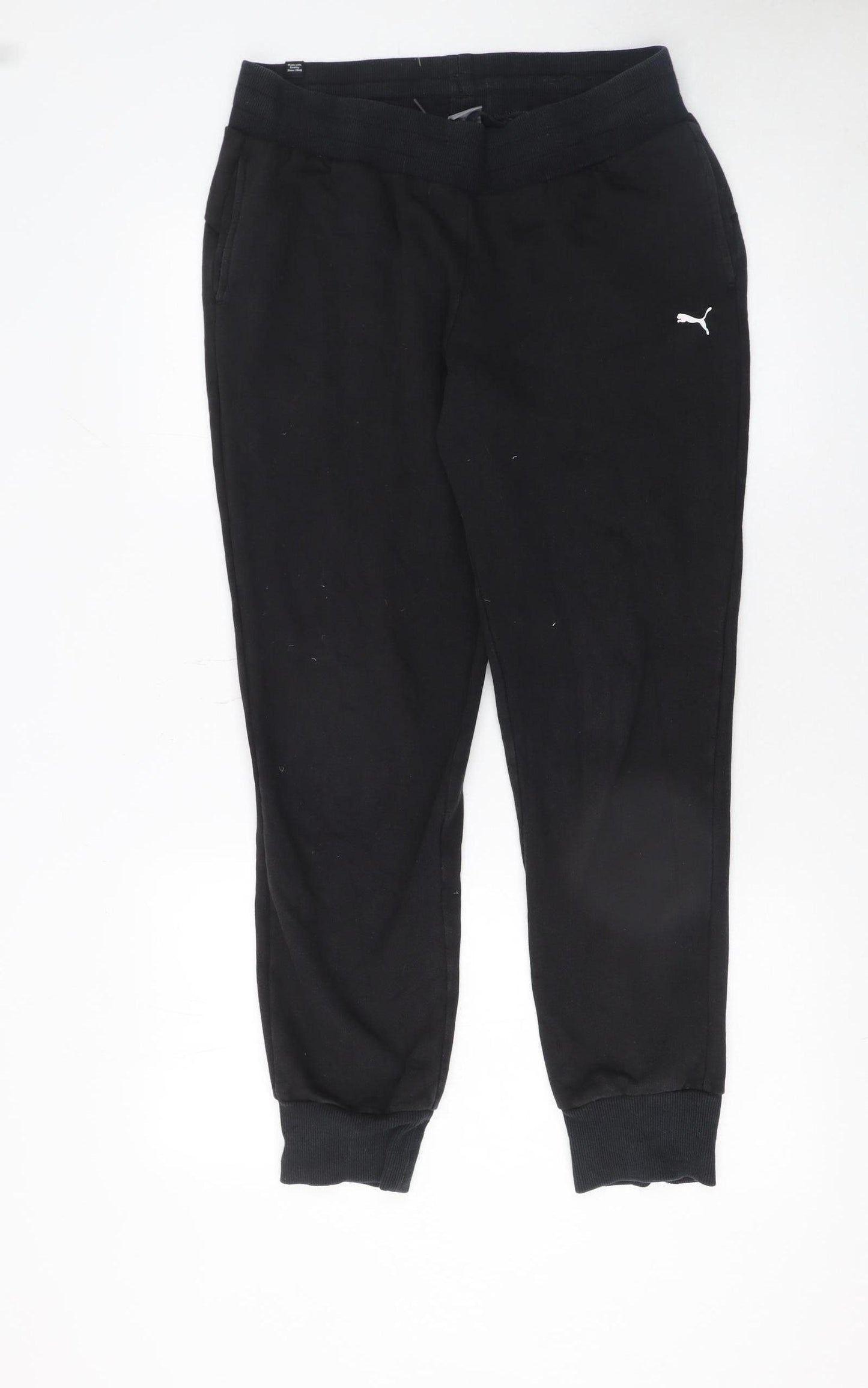 Puma Womens Black M Joggers Sweatpants Cotton Blend Casual