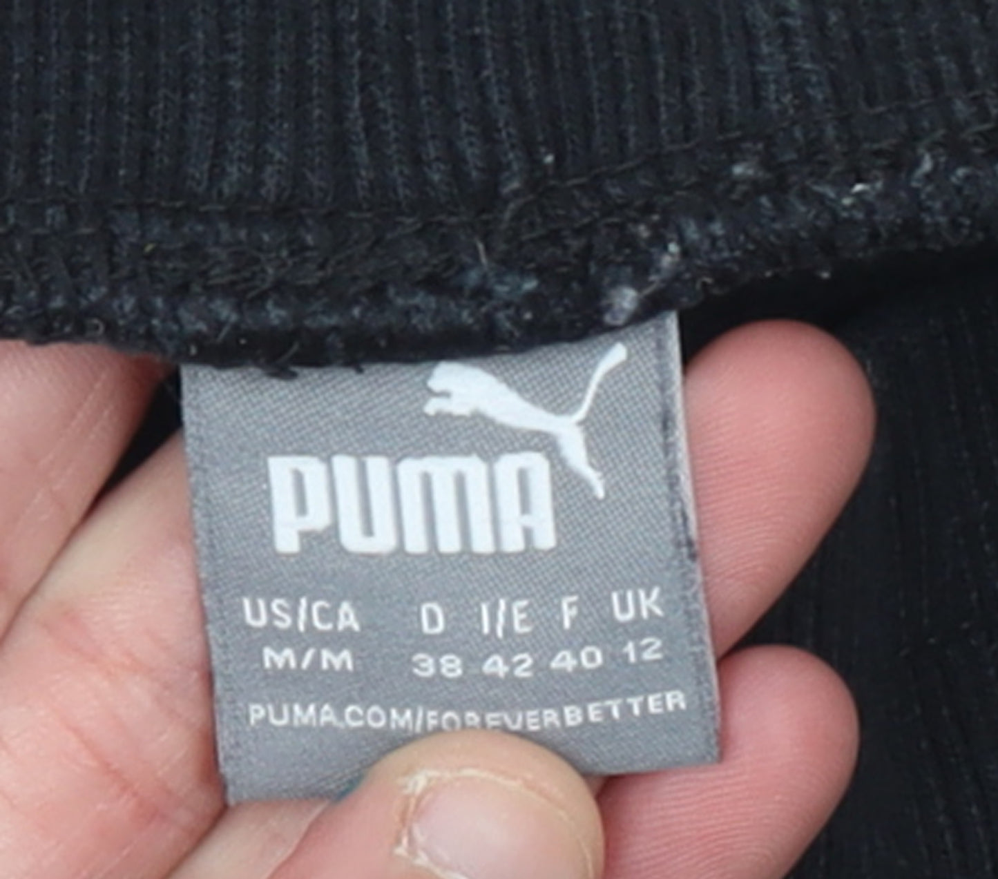 Puma Womens Black M Joggers Sweatpants Cotton Blend Casual