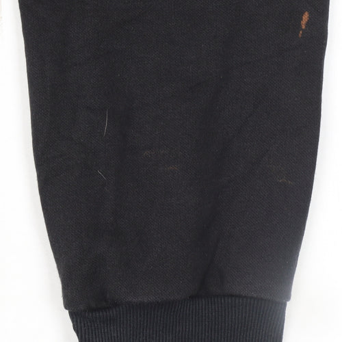 Puma Womens Black M Joggers Sweatpants Cotton Blend Casual