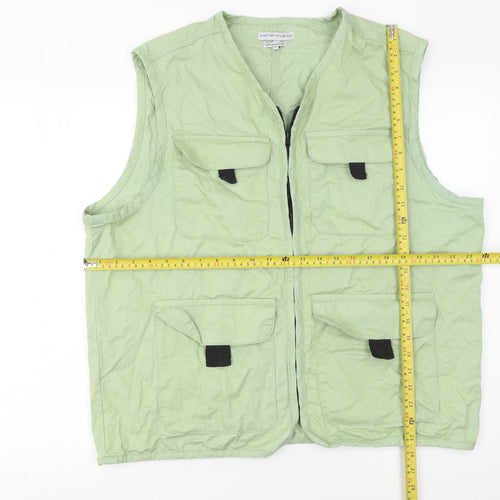 Another Influence Women's Green XL Utility Cotton Waistcoat