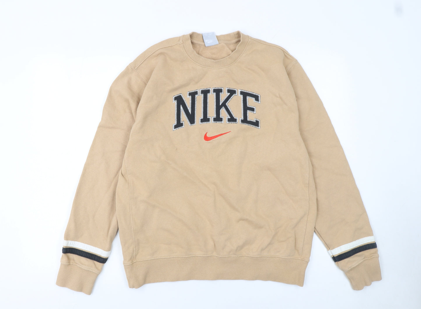 Nike Women’s Beige Cotton Pullover Sweatshirt M
