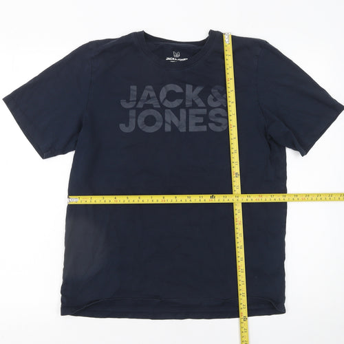 Jack & Jones Boys Blue Logo Organic Cotton T-Shirt 16 Years