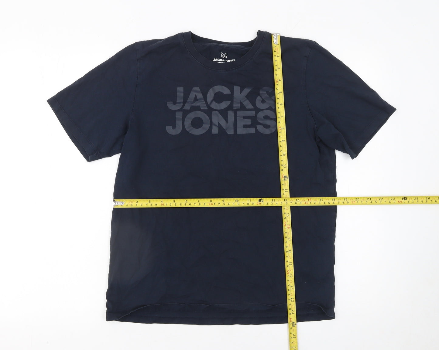 Jack & Jones Boys Blue Logo Organic Cotton T-Shirt 16 Years
