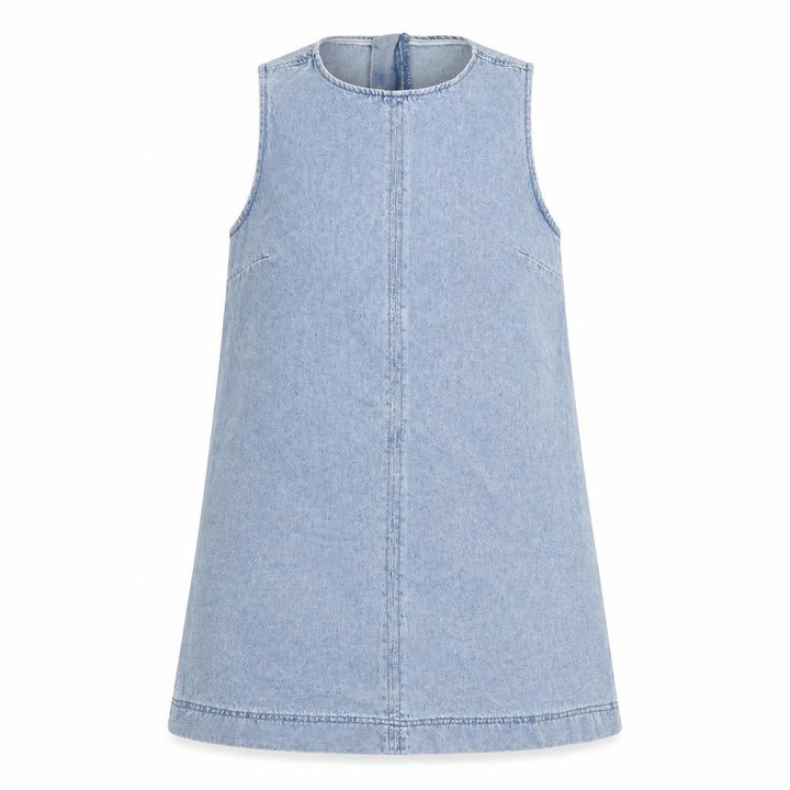 Forever 21 Women Blue Denim Shift Dress Size 10 Sleeveless