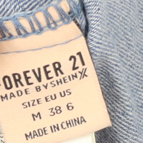 Forever 21 Women Blue Denim Shift Dress Size 10 Sleeveless