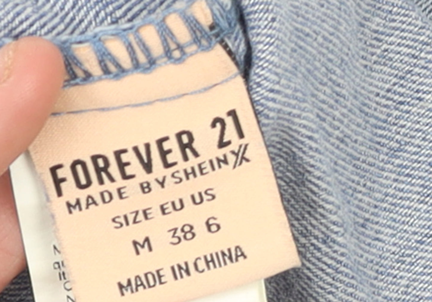 Forever 21 Women Blue Denim Shift Dress Size 10 Sleeveless