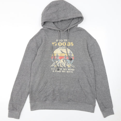 Lane Seven Men's Grey Graphic Pullover Hoodie Size S Outdoor Fleece