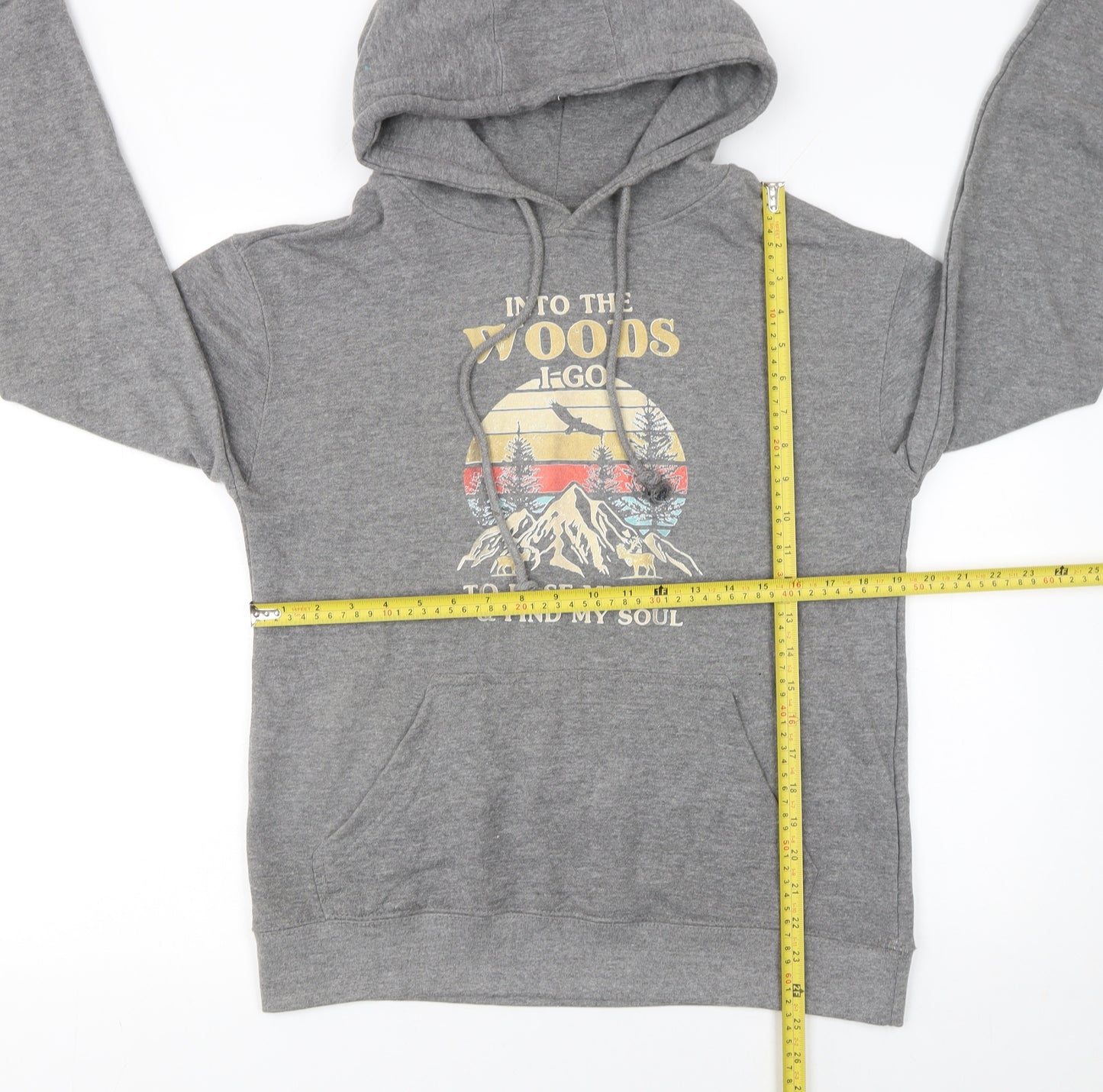 Lane Seven Men's Grey Graphic Pullover Hoodie Size S Outdoor Fleece