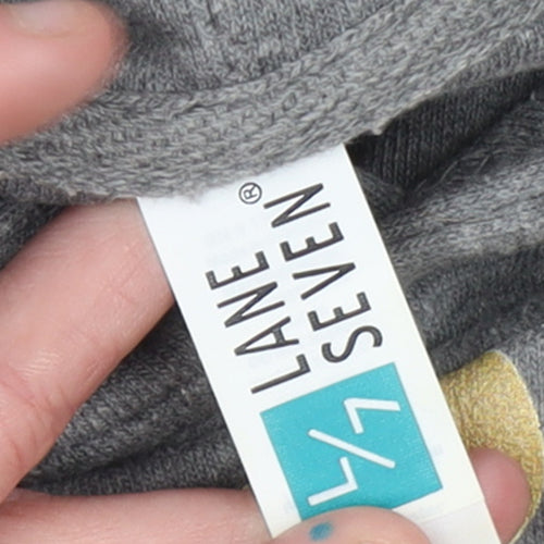 Lane Seven Men's Grey Graphic Pullover Hoodie Size S Outdoor Fleece