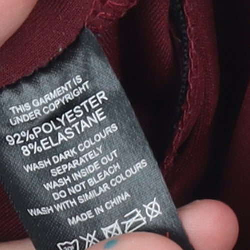 GK Men's Red Full Zip Hoodie XL Polyester Casual Gymwear