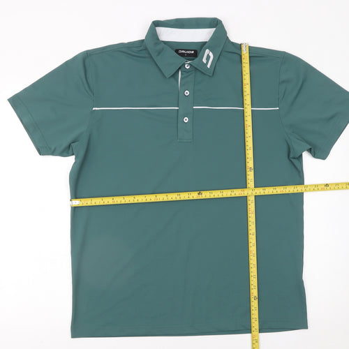 Druids Men’s Green Polo Shirt L Golf Sports Moisture Wicking