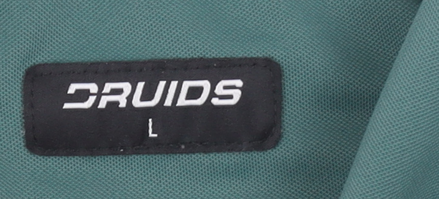 Druids Men’s Green Polo Shirt L Golf Sports Moisture Wicking