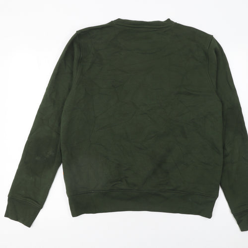 Far Afield Women Dark Green Pullover Sweatshirt Size M Organic Cotton Blend