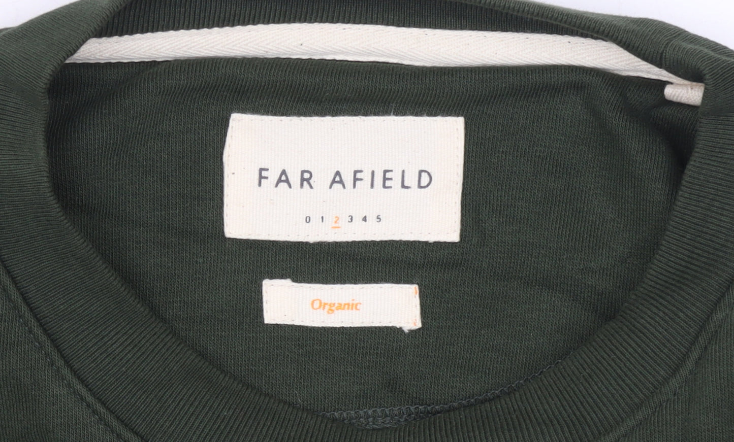 Far Afield Women Dark Green Pullover Sweatshirt Size M Organic Cotton Blend