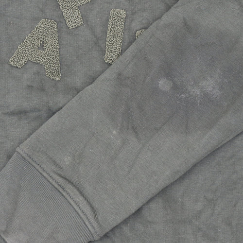 Far Afield Women Dark Green Pullover Sweatshirt Size M Organic Cotton Blend