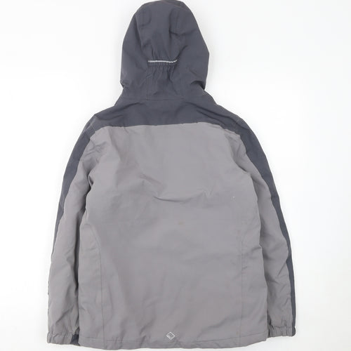 Regatta Boys Grey Waterproof Hooded Rain Coat Jacket 11-12 Years