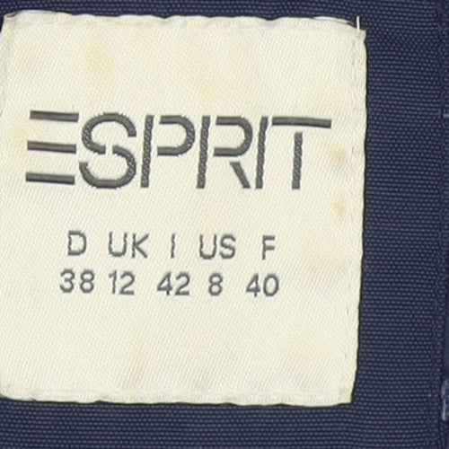 Esprit Women's Blue Mid-Length Hooded Parka Jacket Size 12