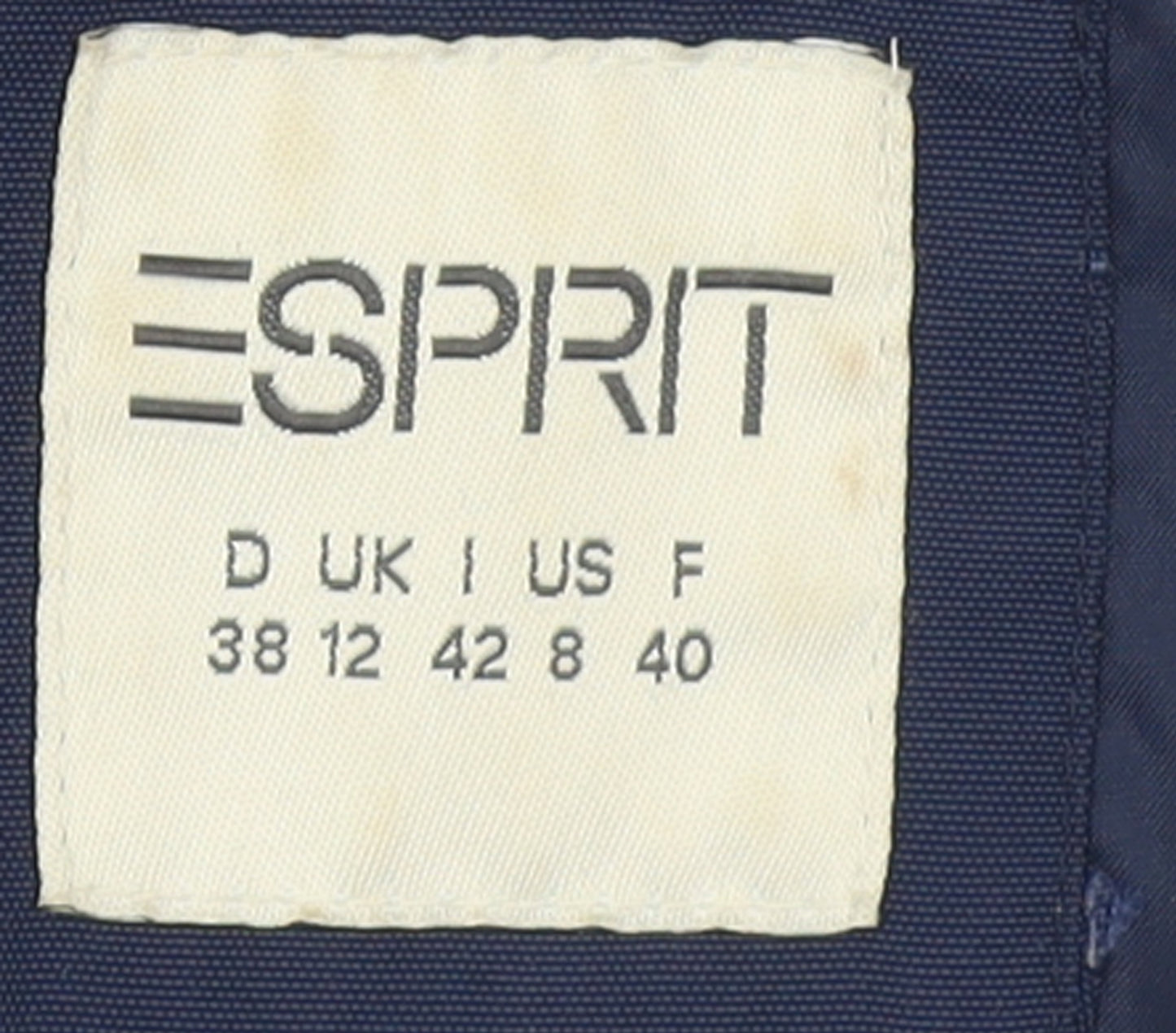 Esprit Women's Blue Mid-Length Hooded Parka Jacket Size 12