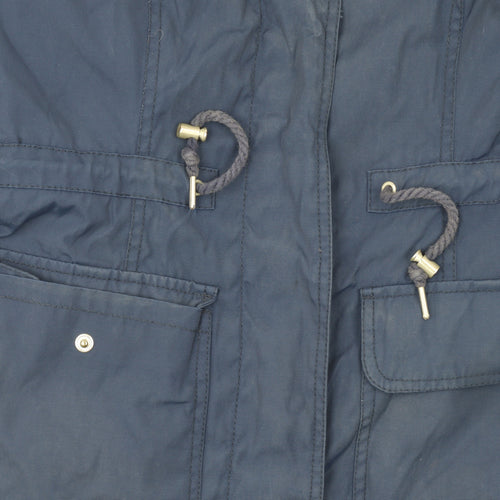 Esprit Women's Blue Mid-Length Hooded Parka Jacket Size 12