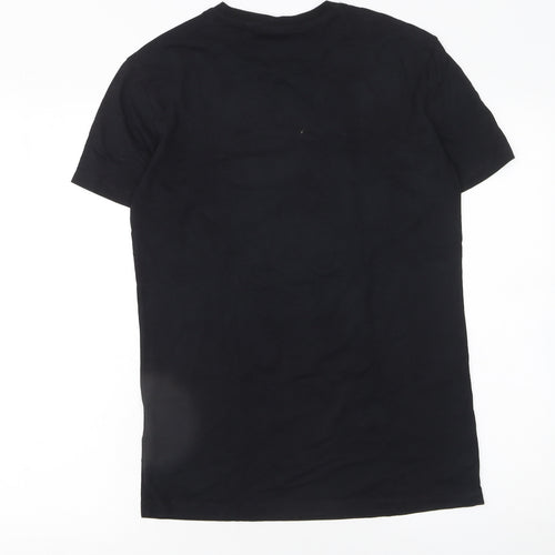 H&M Women’s Black Art Print Cotton T-Shirt Size XS