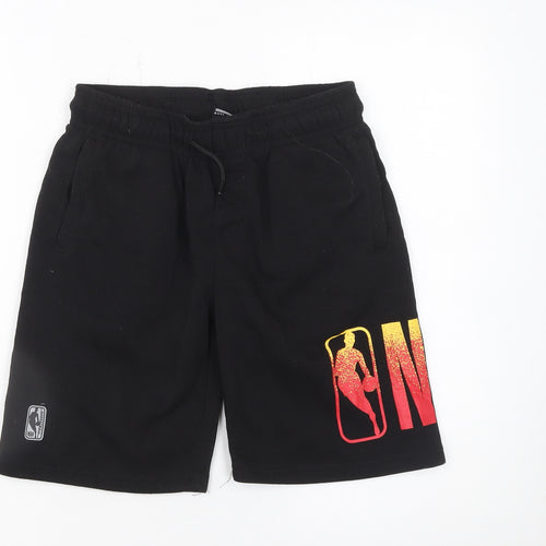 NBA Boys Black M 10-12 Sweat Shorts Elastic Waist Basketball Activewear