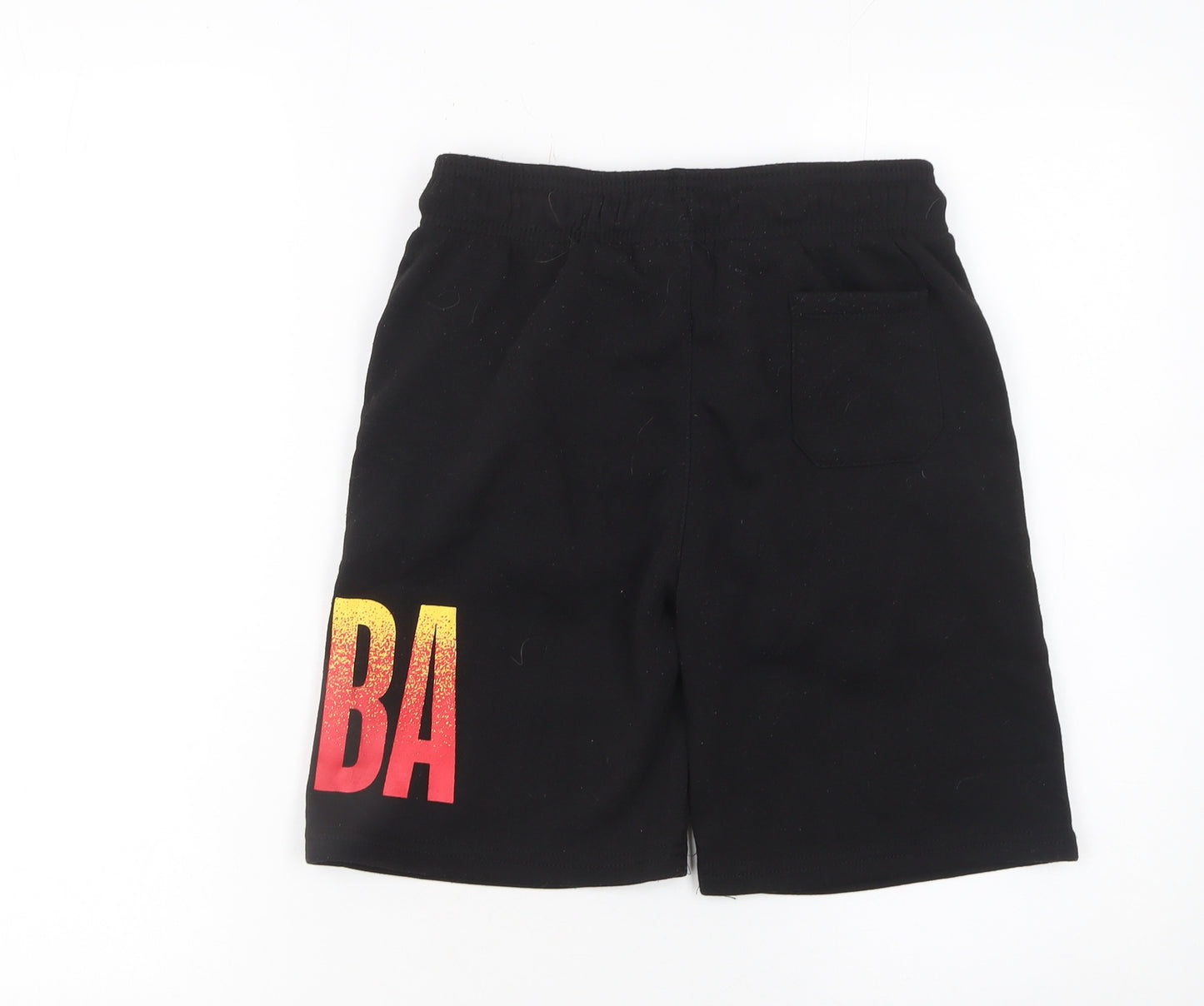 NBA Boys Black M 10-12 Sweat Shorts Elastic Waist Basketball Activewear