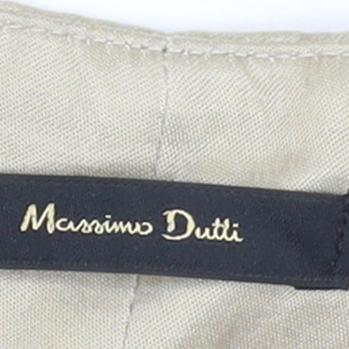 Massimo Dutti Womens Beige Viscose Culotte Shorts Size 8