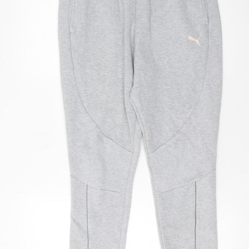 Puma Womens Grey Jogger Trousers Size M Elastic Waist Comfort Fit