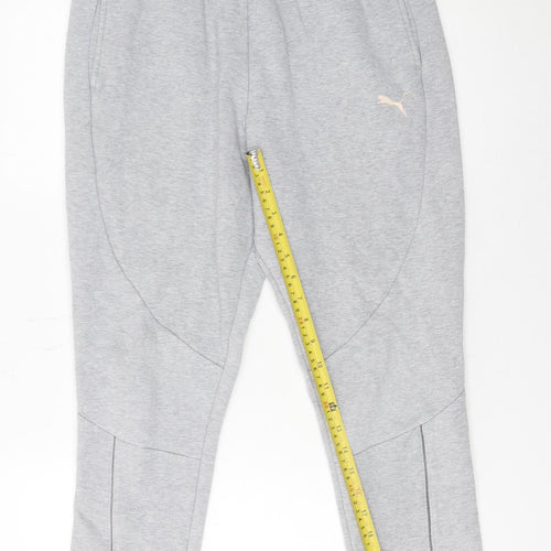 Puma Womens Grey Jogger Trousers Size M Elastic Waist Comfort Fit