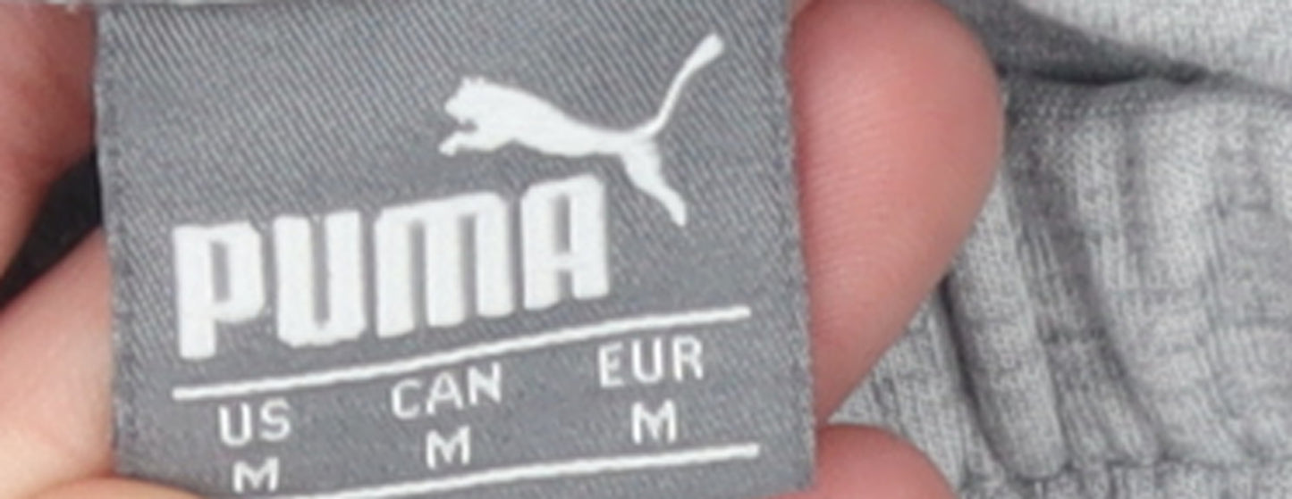Puma Womens Grey Jogger Trousers Size M Elastic Waist Comfort Fit