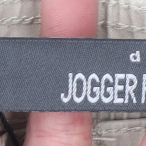 Denim Jogger Relaxed Men's Beige Jogger Trousers Size S Breathable Cotton Blend